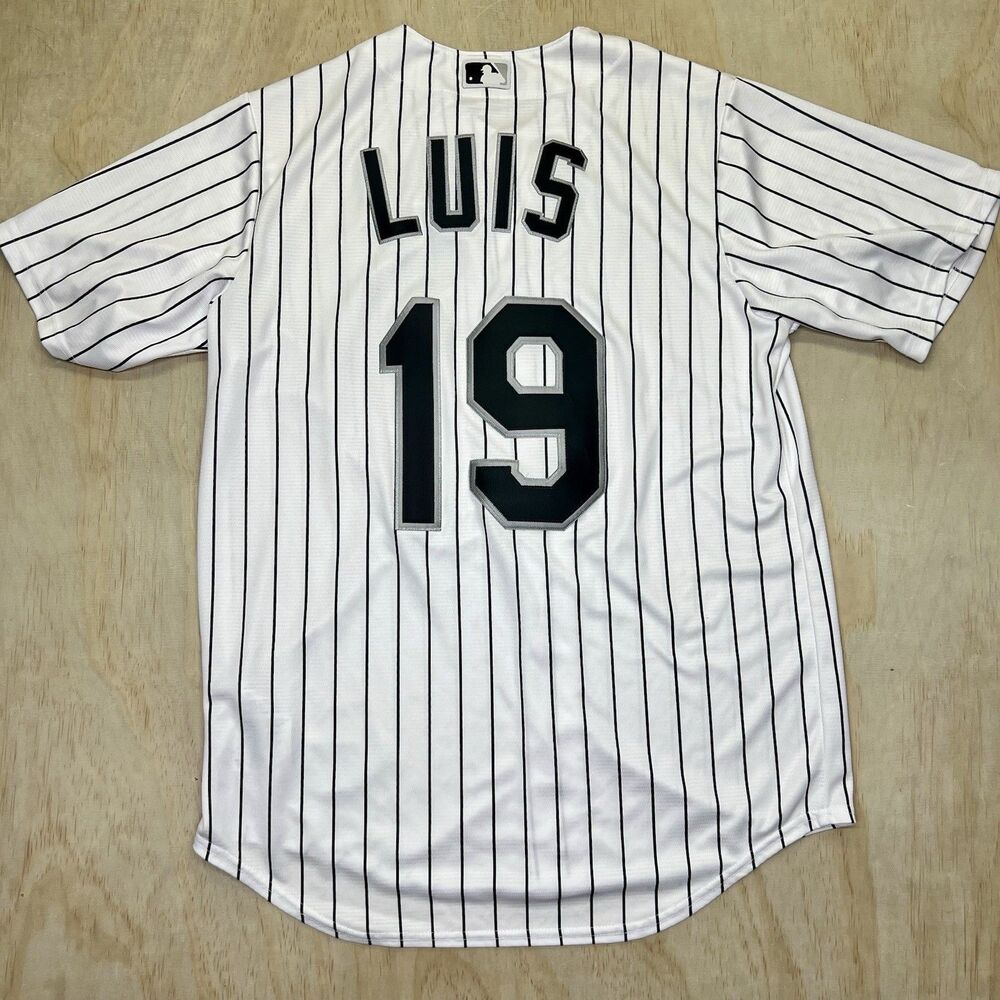 USED MD Chicago White Sox Nike Home Replica Jersey White #19 "Luis"